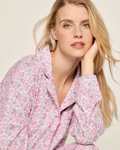 Women Petite Plume Women's Pima Pajama Set in Fleurs de Rose