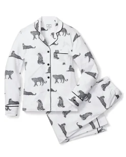 Women Petite Plume Women's Pima Pajama Set in Zèbre de Nuit