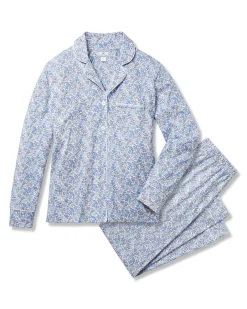 Women Petite Plume Women's Pima Pajama Set in Fleur D'Azur