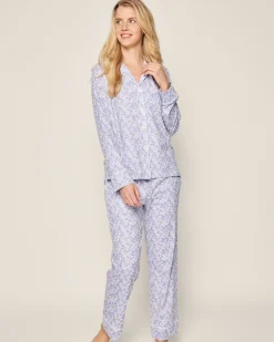 Women Petite Plume Women's Pima Pajama Set in Fleur D'Azur