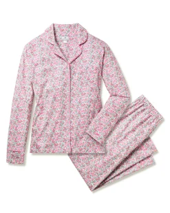 Women Petite Plume Women's Pima Pajama Set in Fleur D'Azur