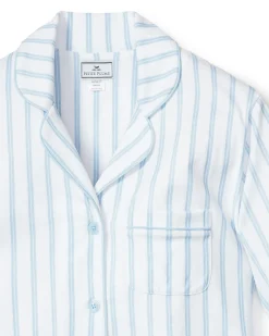 Women Petite Plume Women's Pima Pajama Set in Pink Stripe