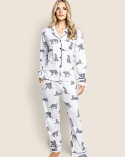 Women Petite Plume Women's Pima Pajama Set in Panthère de Paris
