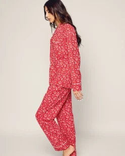 Women Petite Plume Women's Pima Pajama Set Whimsical Winter Saks x