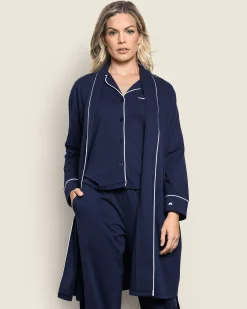 Women Petite Plume Women's Pima Robe in Bordeaux