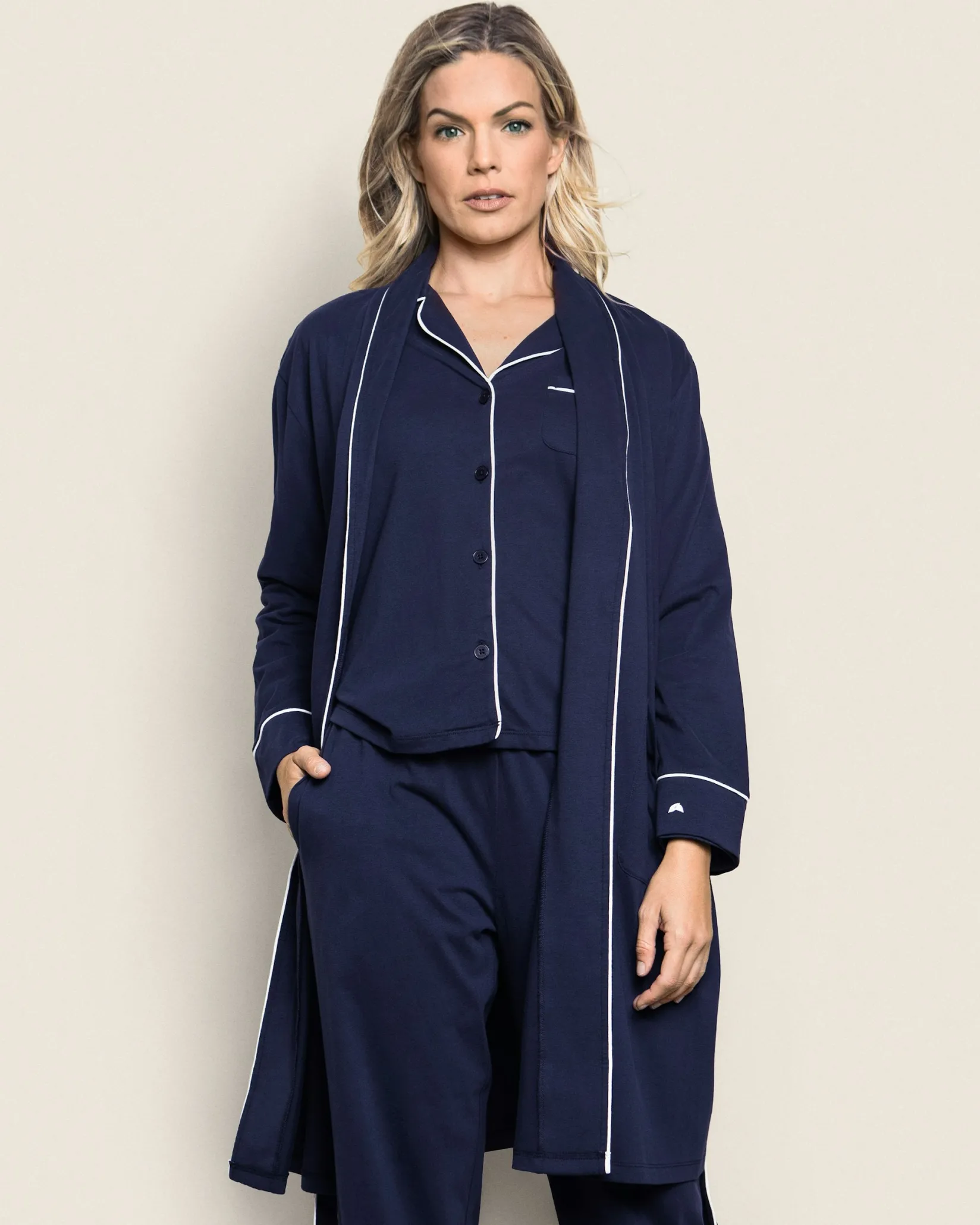 Women Petite Plume Women's Pima Robe in Bordeaux