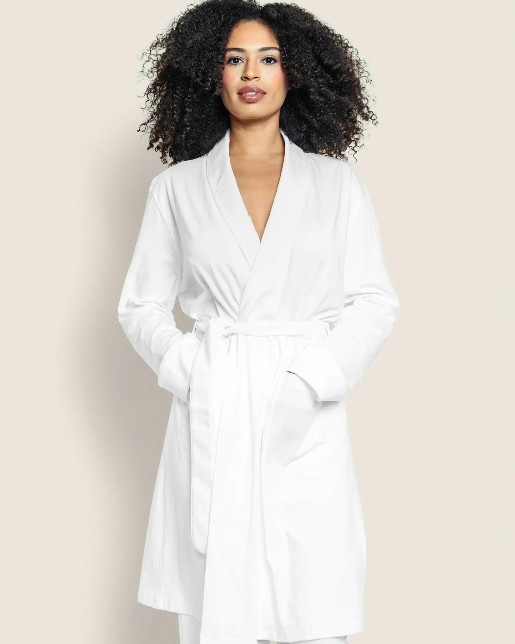 Women Petite Plume Women's Pima Robe in Periwinkle