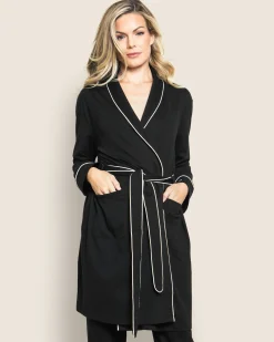 Women Petite Plume Women's Pima Robe in Periwinkle