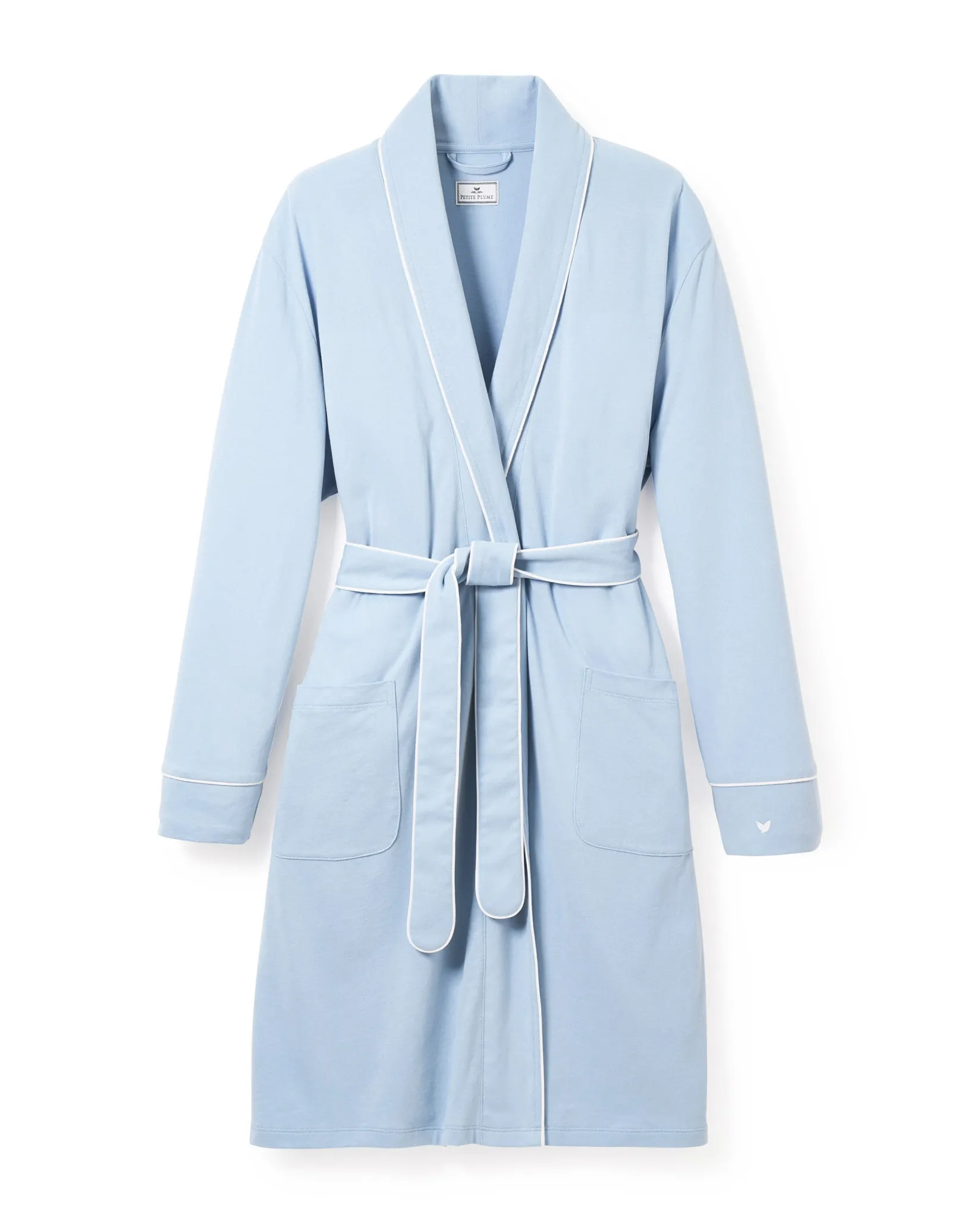Women Petite Plume Women's Pima Robe in Periwinkle