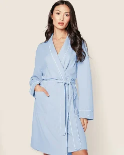 Women Petite Plume Women's Pima Robe in Pink