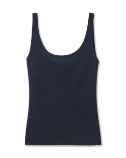 Women Petite Plume Women's Pima Scoop Tank in Black