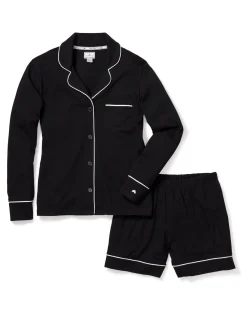 Women Petite Plume Women's Pima Short Set in Black