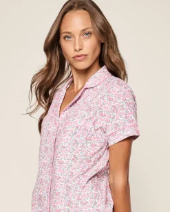 Women Petite Plume Women's Pima Short Sleeve Short Set in