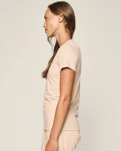 Women Petite Plume Women's Pima Short Sleeve Top in White