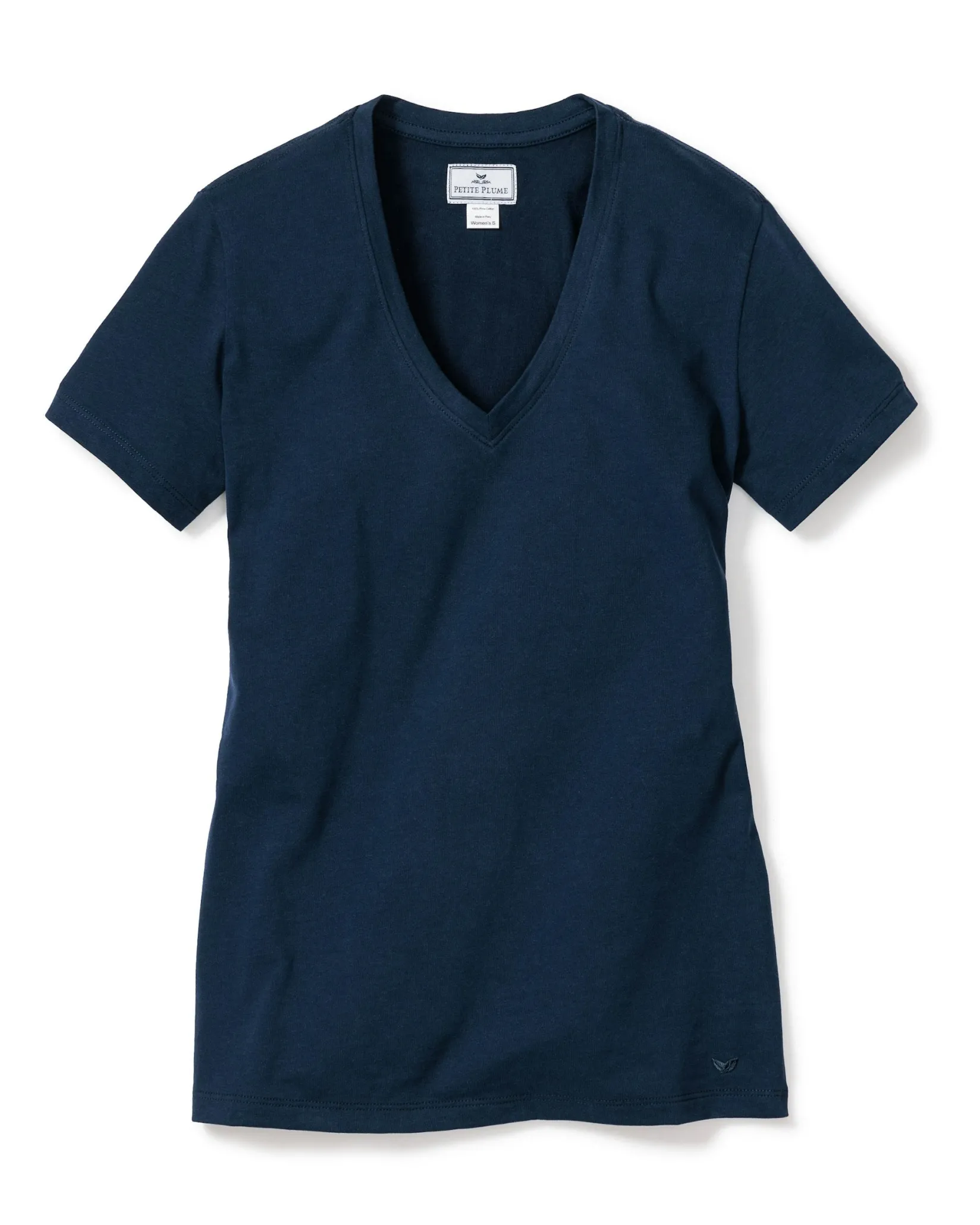 Women Petite Plume Women's Pima Short Sleeve Top in Navy