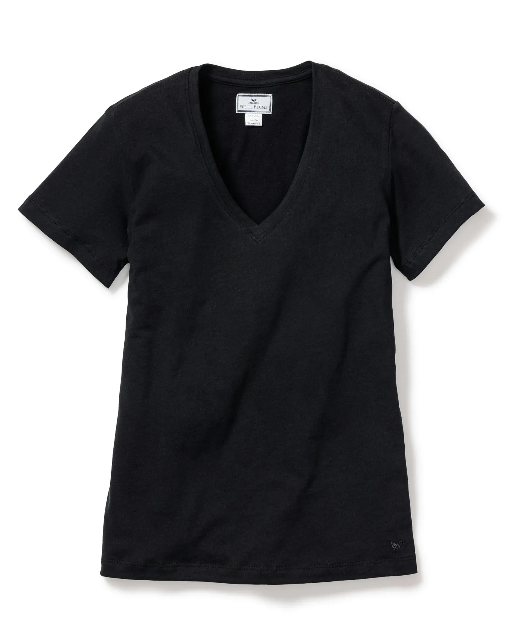 Women Petite Plume Women's Pima Short Sleeve Top in Navy