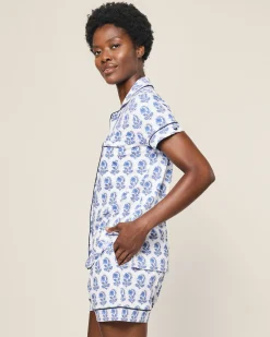 Women Petite Plume Women's Pima Short Sleeve Short Set in