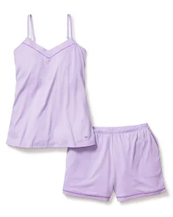 Women Petite Plume Women's Pima Sylvie Cami Short Set in Seaglass