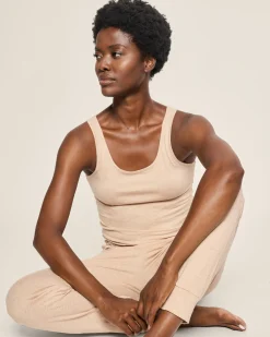 Women Petite Plume Women's Pima Tank Top in Camel