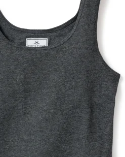 Women Petite Plume Women's Pima Tank Top in Dark Heather Grey