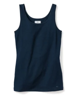 Women Petite Plume Women's Pima Tank Top in Dark Heather Grey