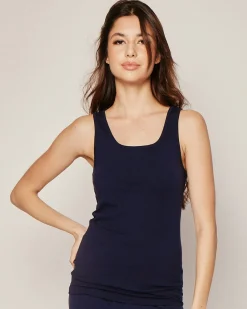 Women Petite Plume Women's Pima Tank Top in Navy