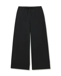 Women Petite Plume Women's Pima Wide-Leg Lounge Pant in Black