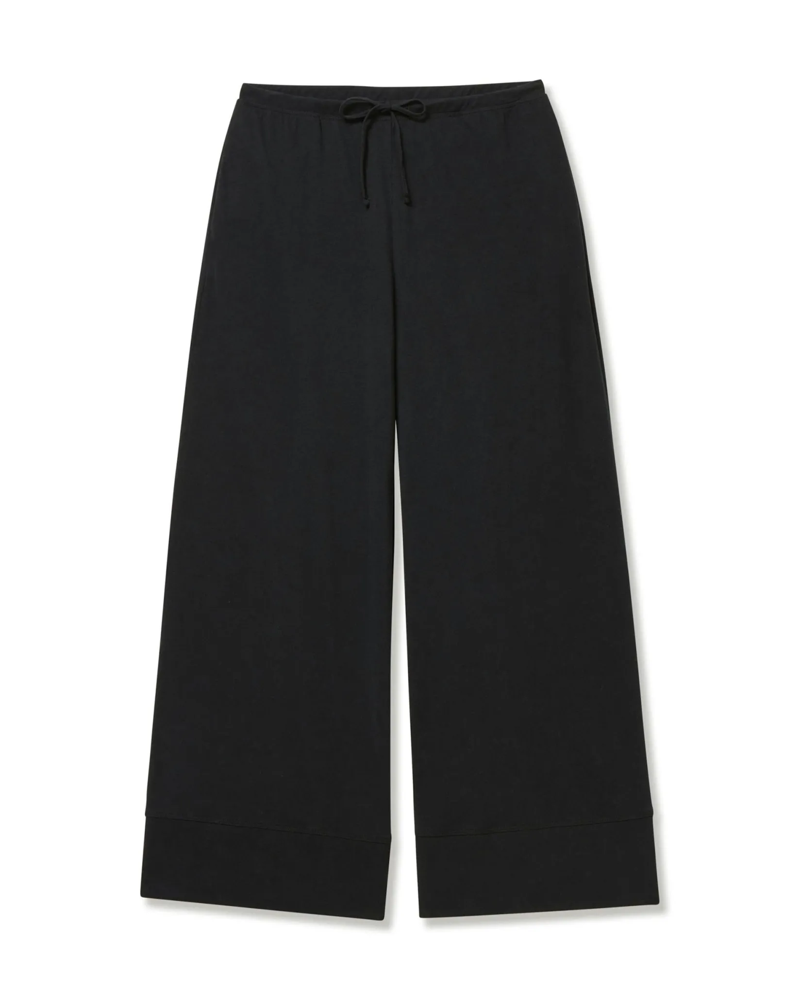 Women Petite Plume Women's Pima Wide-Leg Lounge Pant in Black