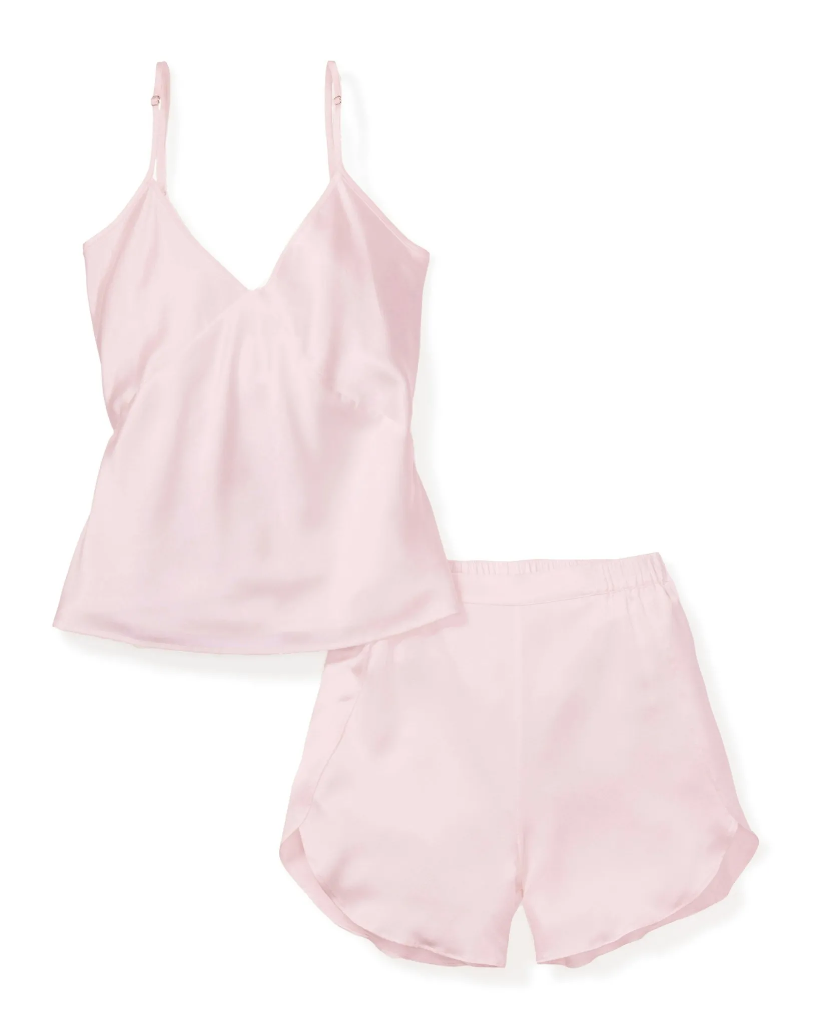 Women Petite Plume Women's Silk Cami Short Set in Pink