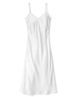 Women Petite Plume Women's Silk Cosette Nightgown in White
