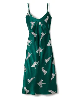 Women Petite Plume Women's Silk Cosette Nightgown in Panthère de Luxe