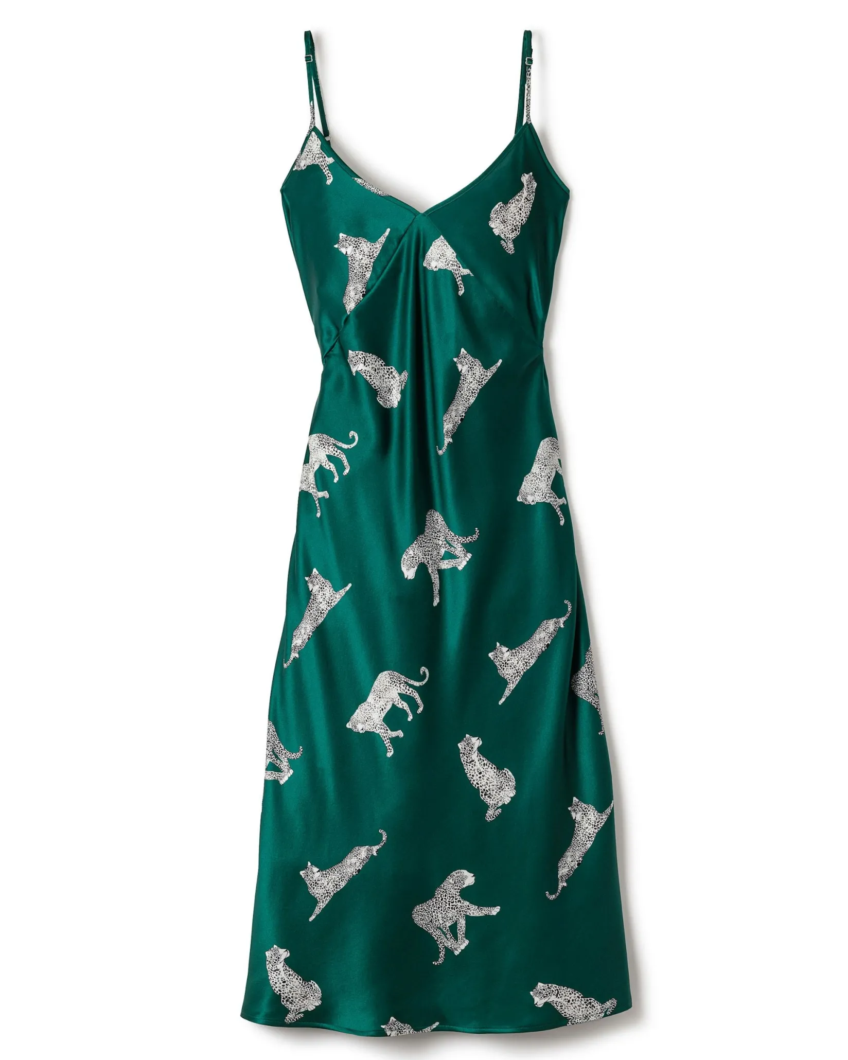 Women Petite Plume Women's Silk Cosette Nightgown in Panthère de Nuit