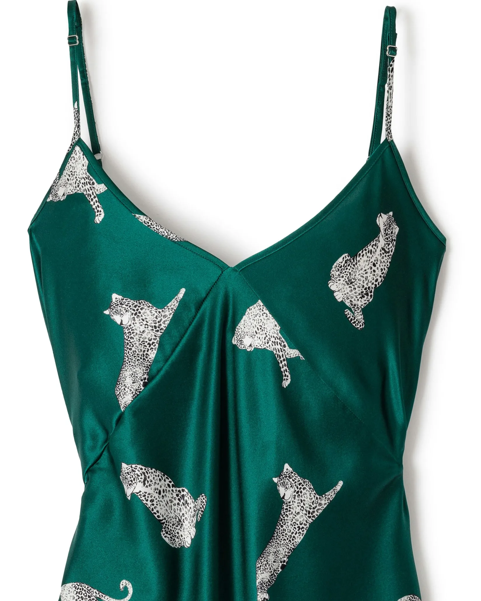 Women Petite Plume Women's Silk Cosette Nightgown in Panthère de Nuit