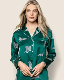 Women Petite Plume Women's Silk Nightshirt in Panthere de Luxe