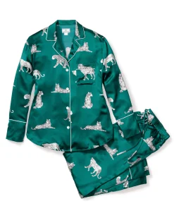 Women Petite Plume Women's Silk Pajama Set in Panthère de Luxe