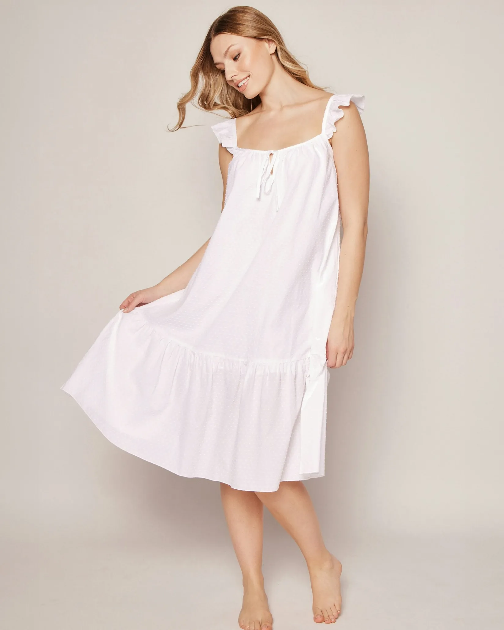 Women Petite Plume Women's Celeste Nightgown in White
