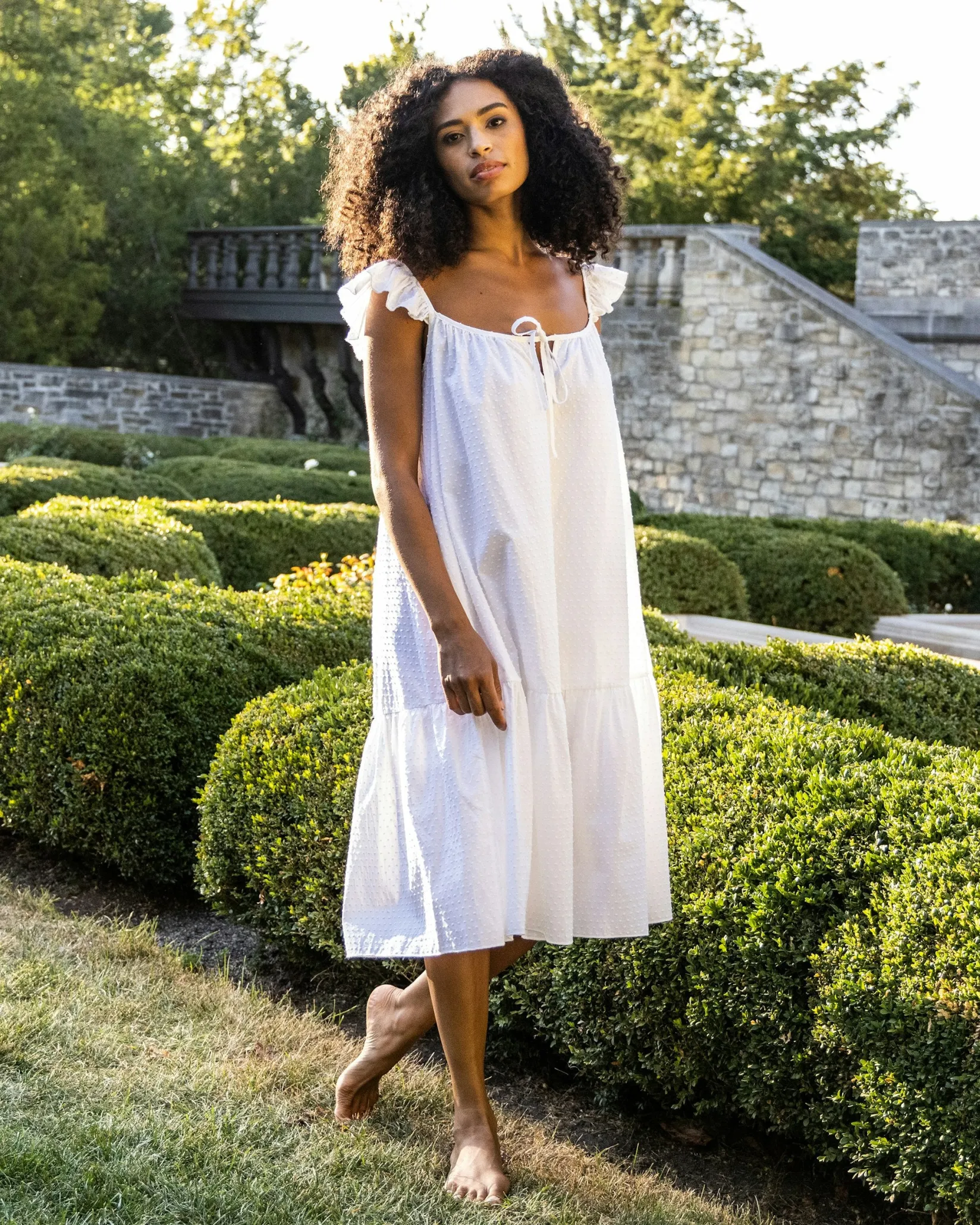 Women Petite Plume Women's Celeste Nightgown in White