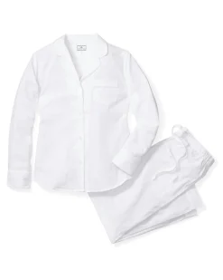 Women Petite Plume Women's Pajama Set in White