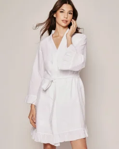 Women Petite Plume Women's Robe in White