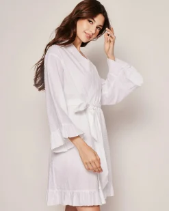 Women Petite Plume Women's Robe in White