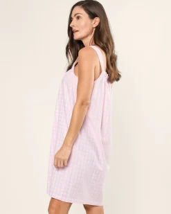 Women Petite Plume Women's Twill Annabelle Nightgown in Pink Gingham
