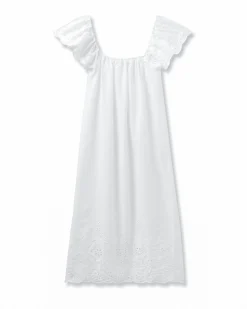 Women Petite Plume Women's Twill Ava Nightgown in Navy