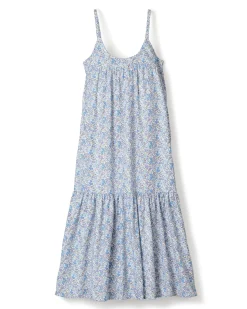 Women Petite Plume Women's Twill Chloe Nightgown in Fleur D'Azur