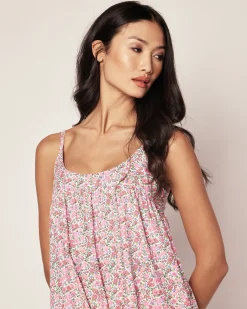 Women Petite Plume Women's Twill Chloe Nightgown in Fleur D'Azur