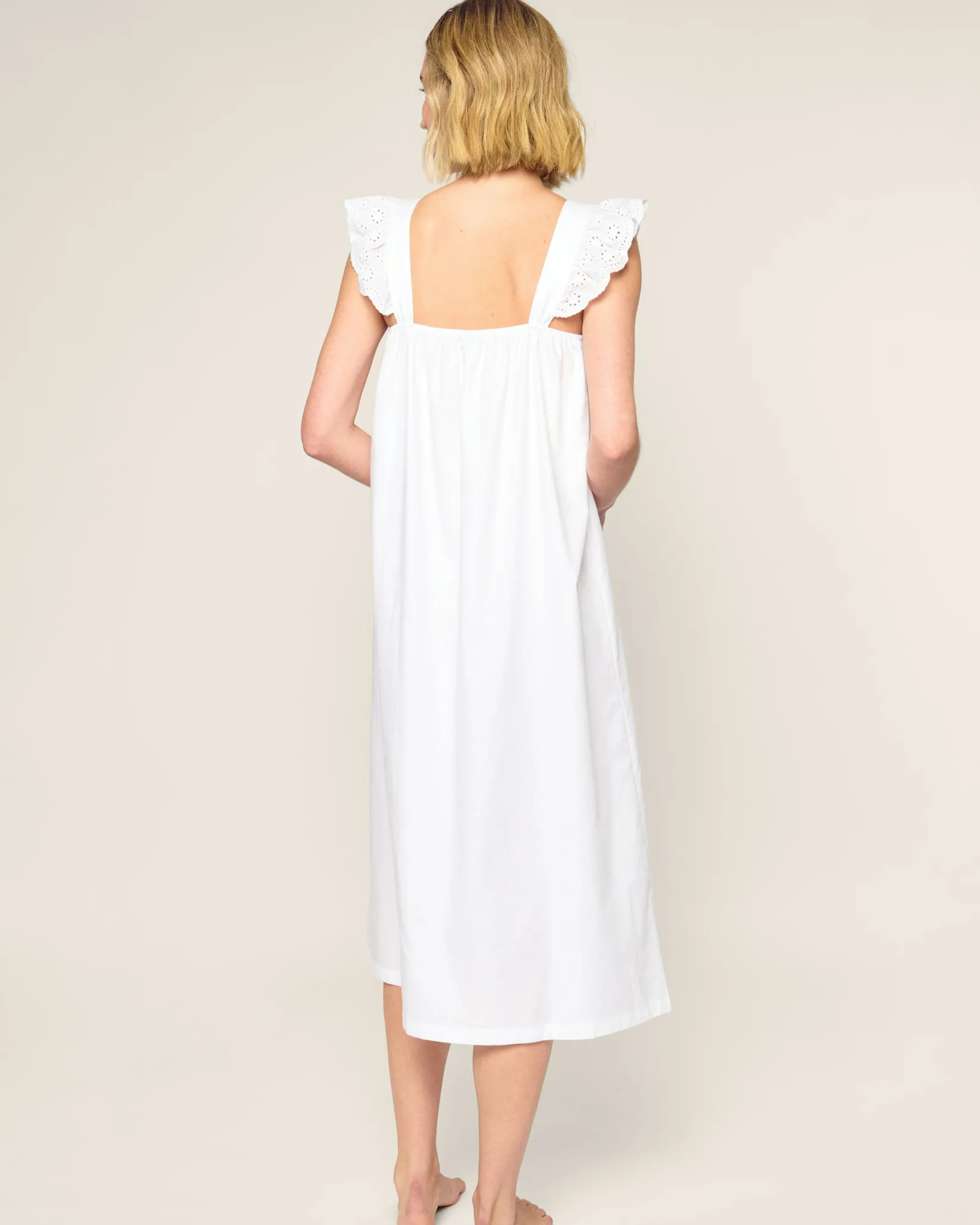 Women Petite Plume Women's Twill Clara Nightgown in White