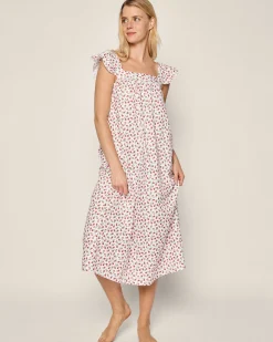 Women Petite Plume Women's Twill Clara Nightgown in Petite Petals