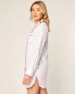 Women Petite Plume Women's Twill Nightshirt in