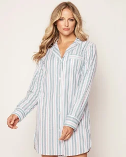 Women Petite Plume Women's Twill Nightshirt in