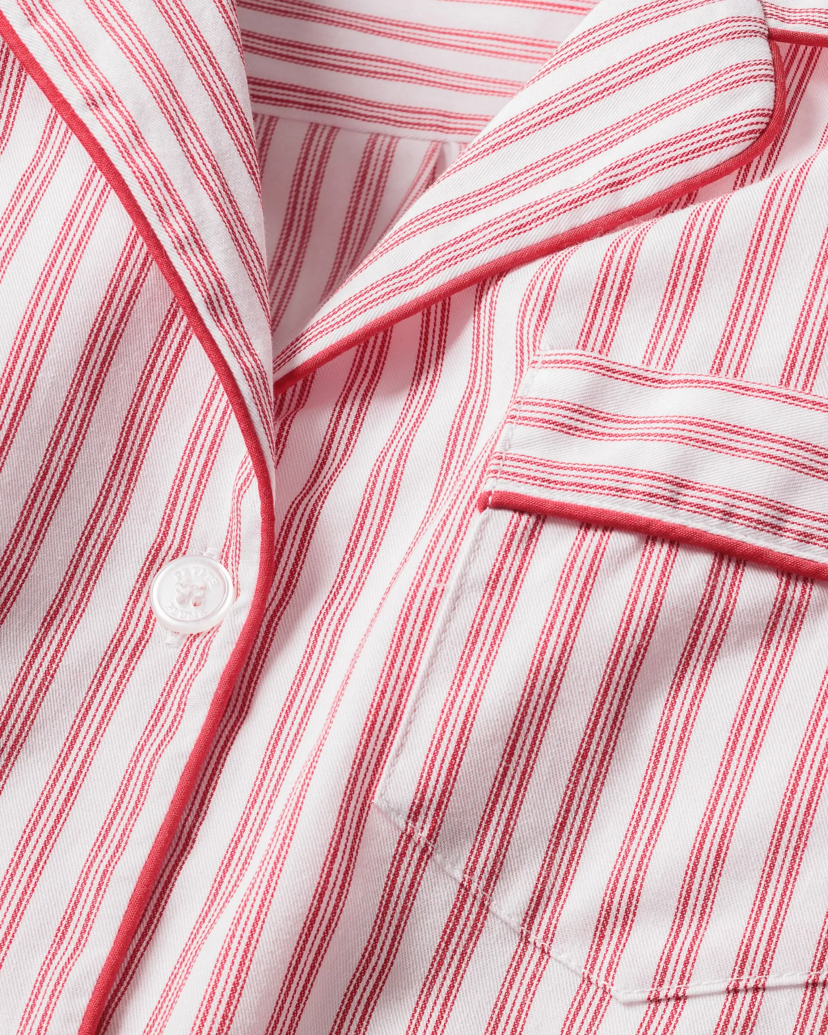 Women Petite Plume Women's Twill Nightshirt in Antique Red Ticking
