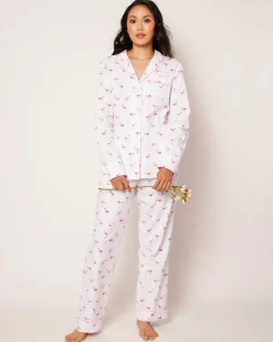 Women Petite Plume Women's Twill Pajama Set in